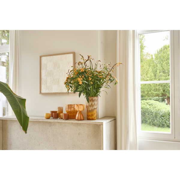 Pomax ILLUSION - Muur Deco - Papier Mâché / Dennenhout - L 60 X W 3 5 X H 60 Cm - Wit