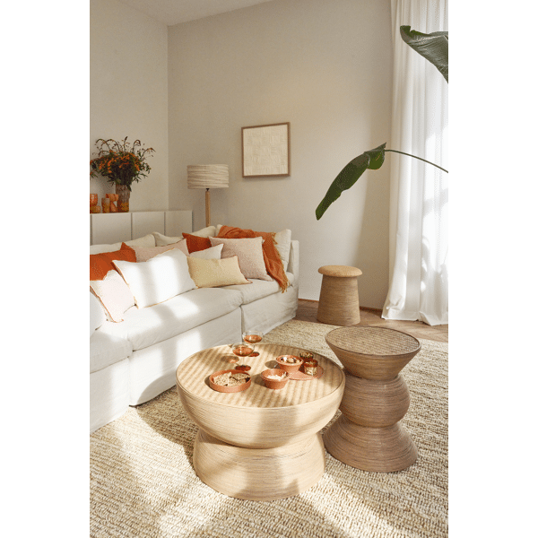 Pomax ILLUSION - Muur Deco - Papier Mâché / Dennenhout - L 60 X W 3 5 X H 60 Cm - Wit