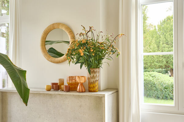 Pomax IMAGINAR - Spiegel - Rotan / Mdf - DIA 45 X W 3 5 Cm - Naturel