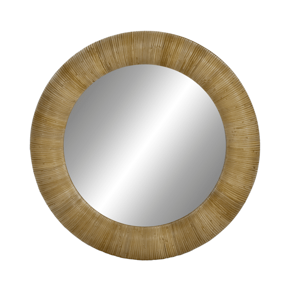 pomax IMAGINAR - spiegel - rotan / mdf - DIA 80 x W 6 cm - naturel