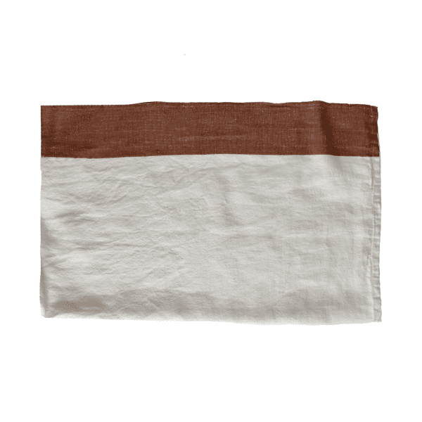 pomax INDIAN SUMMER - tafelkleed - linnen - L 250 x W 170 cm - roest