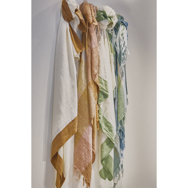 Pomax INDIAN SUMMER - Tafelkleed - Linnen - L 350 X W 170 Cm - Roest