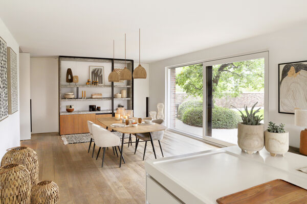 Pomax ITALO - Uitschuifbare Tafel - Mdf / Hout Fineer / Metaal - L 180/230 X W 105 X H 76 Cm - Naturel