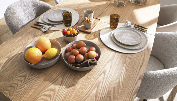 Pomax ITALO - Uitschuifbare Tafel - Mdf / Hout Fineer / Metaal - L 180/230 X W 105 X H 76 Cm - Naturel