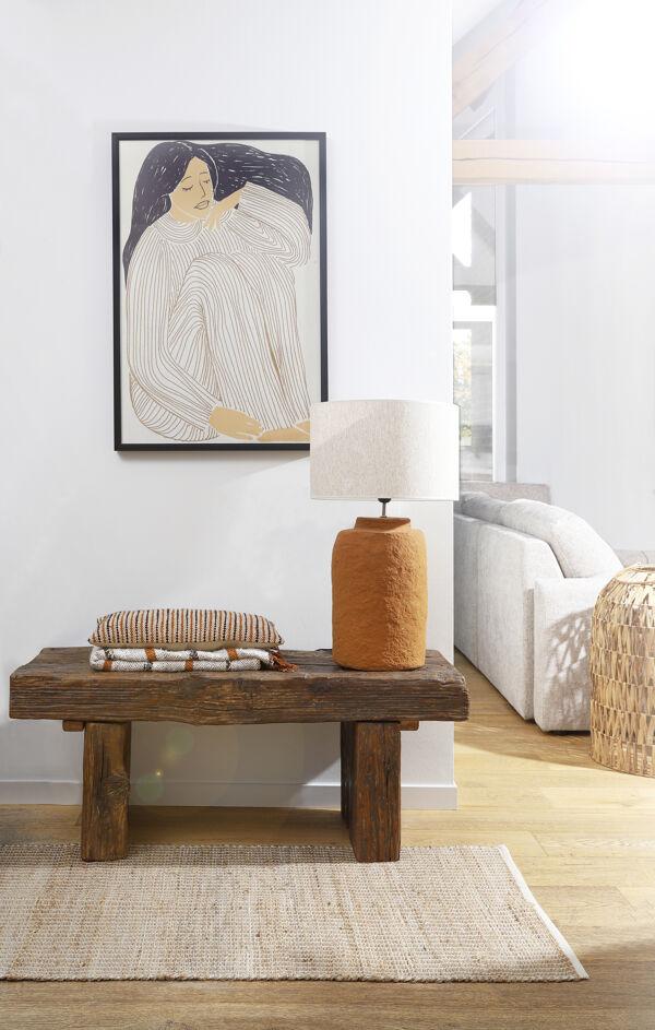 Pomax JASON - Biels Bank - Teruggewonnen Hout - L 116 X W 42 X H 50 Cm - Bruin