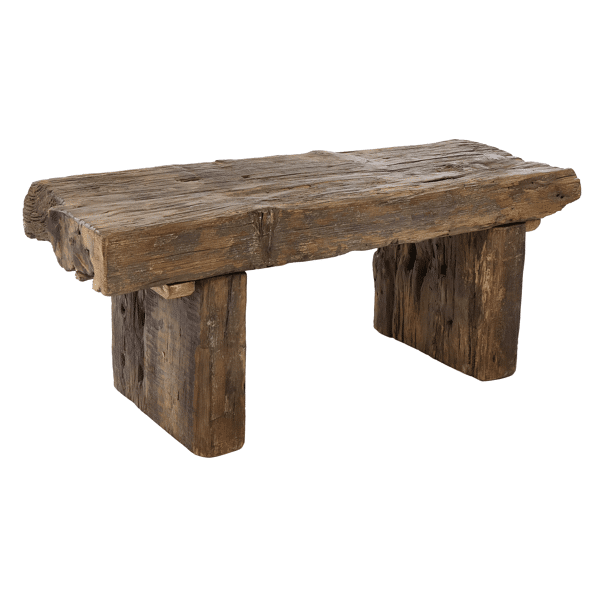 pomax JASON - biels bank - teruggewonnen hout - L 116 x W 42 x H 50 cm - bruin