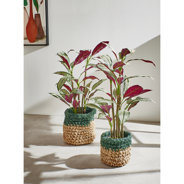 Pomax JUNGLE FEVER - Artificiële Plant In Pot - Kunststof - H 100 Cm - Groen