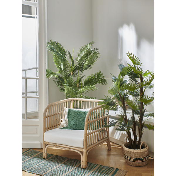 Pomax JUNGLE FEVER - Artificiële Plant - Kunststof / Metaal - H 130 Cm - Groen