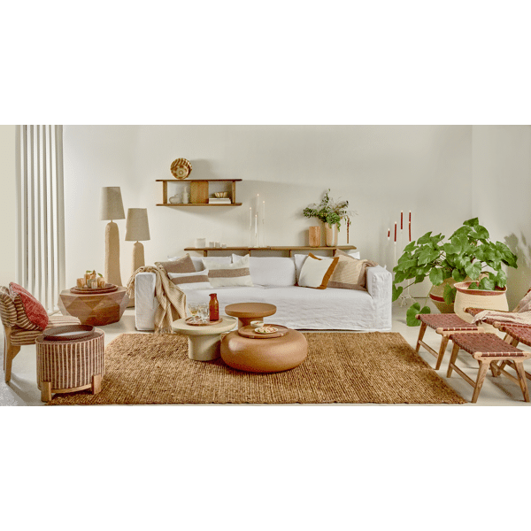 Pomax KATHU - Tapijt - Jute - L 300 X W 200 Cm (+/- 7 Cm) - Roest