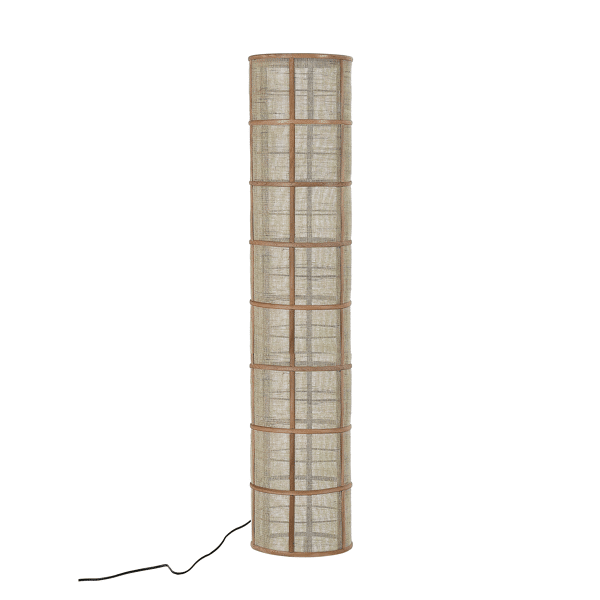 pomax KHONG - vloerlamp - bamboe / linnen - DIA 25 x H 120 cm - naturel