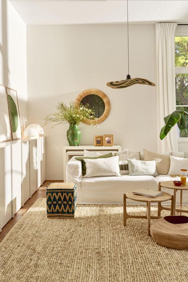 Pomax KORIKO - Hanglamp - Moonj Gras / Metaal - L 50 X W 48 X H 7 Cm - Groen