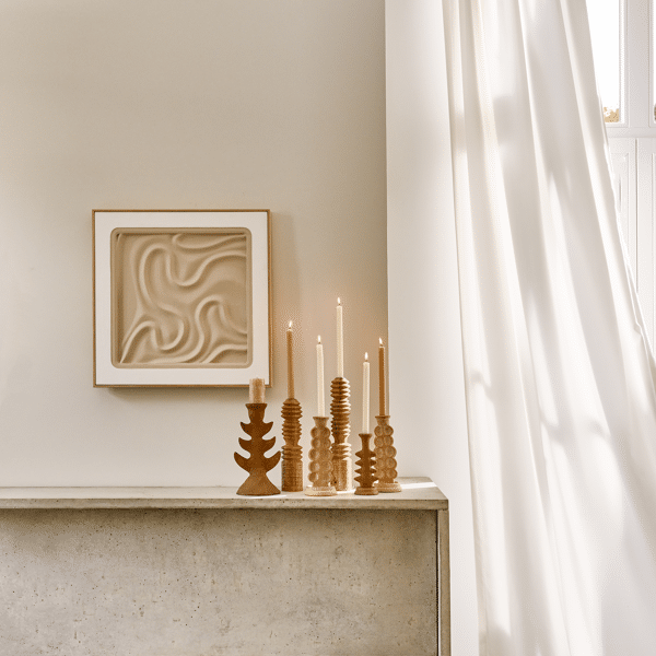 Pomax LA MARÉE BASSE - Muur Deco - Hout - L 60 X W 3 5 X H 60 Cm - Beige