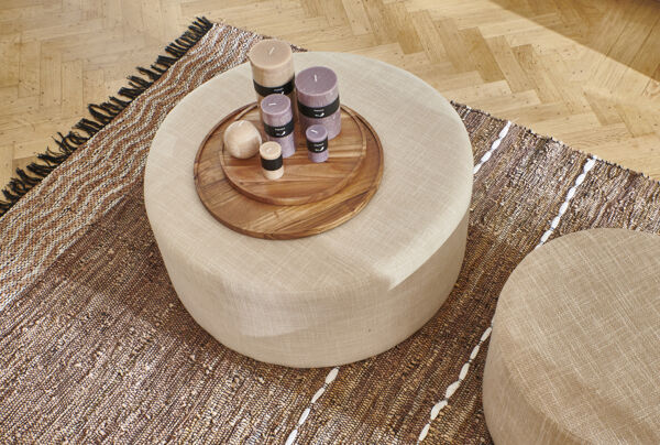 Pomax LANA - Tapijt - Gerecycleerd Leder - L 240 X W 180 Cm - Naturel/zwart