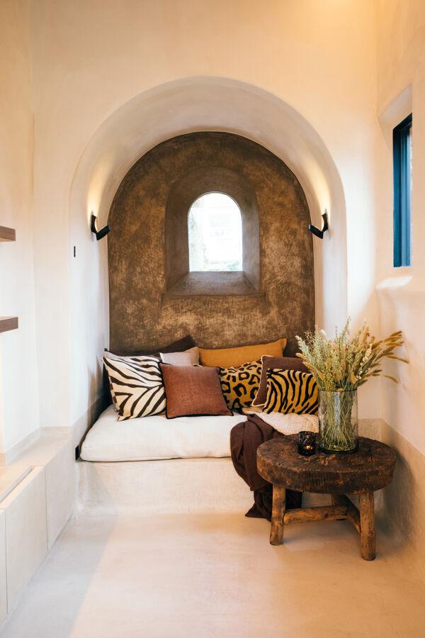 Pomax LENASIA - Bijzettafel - Teruggewonnen Hout - DIA 72 X H 46 Cm - Naturel