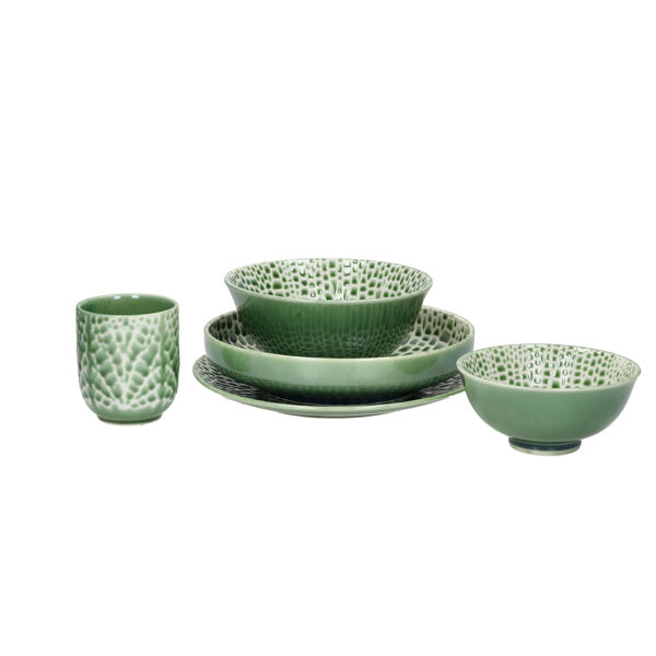 Pomax LOTUS - Beker 20CL - Porselein - DIA 7 X H 8 Cm - Groen