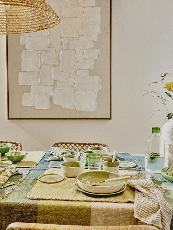 Pomax LOTUS - Dessertbord - Porselein - DIA 22 X H 2 5 Cm - Groen