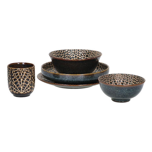 Pomax LOTUS - Ontbijtkom - Porselein - DIA 12 X H 6 Cm - Brons