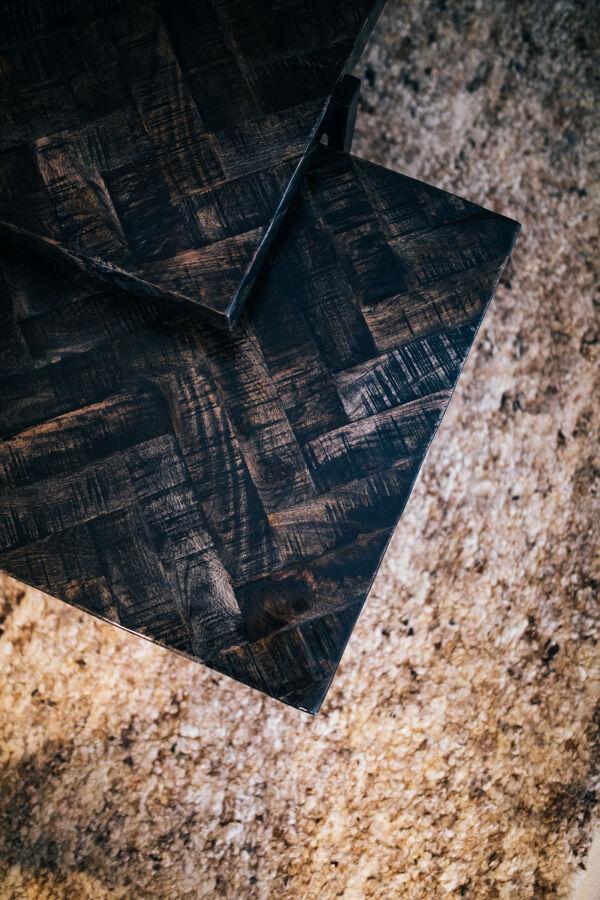 Pomax LOXTON - Salontafel - Mango Hout - L 120 X W 60 X H 28 Cm - Donkerbruin