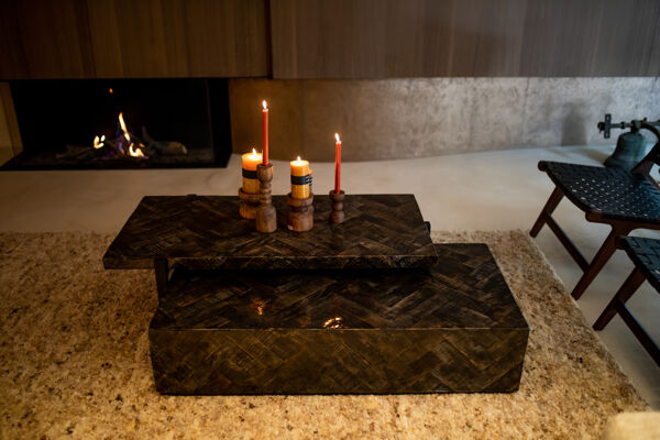 Pomax LOXTON - Salontafel - Mango Hout - L 120 X W 60 X H 28 Cm - Donkerbruin