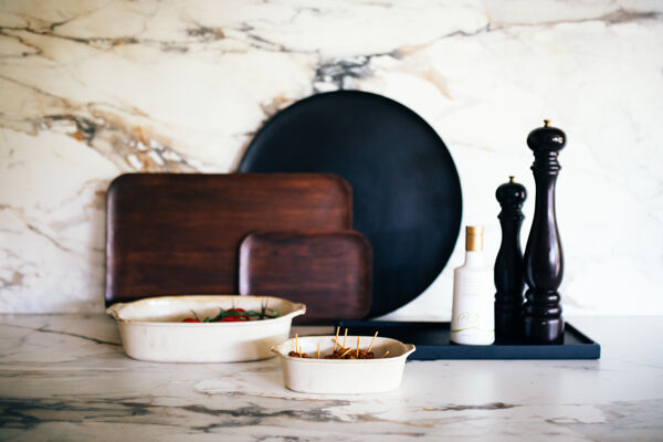 Pomax MACLEAR - Schotel - Acacia Hout - DIA 50 X H 1 25 Cm - Zwart