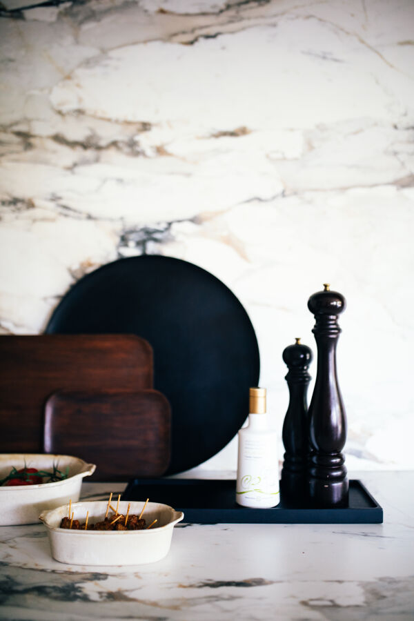 Pomax MACLEAR - Schotel - Acacia Hout - DIA 50 X H 1 25 Cm - Zwart