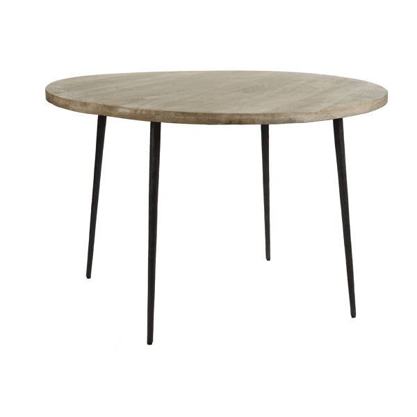 pomax MADEIRA - tafel - mango hout / metaal - DIA 115 x H 76 cm - naturel