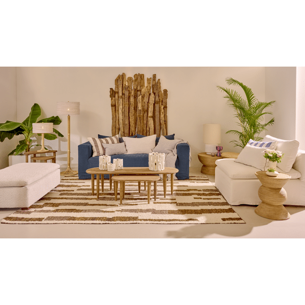 Pomax MAESTRO - Tafellamp - Rotan / Jute - DIA 38 X H 60 Cm - Naturel