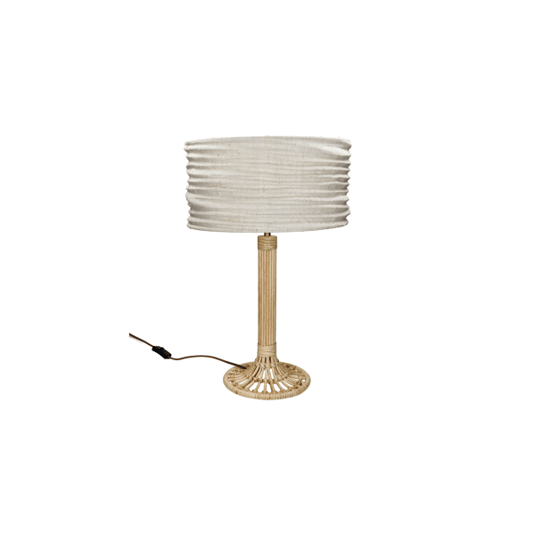 pomax MAESTRO - tafellamp - rotan / jute - DIA 38 x H 60 cm - naturel