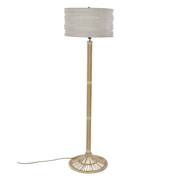 pomax MAESTRO - vloerlamp - rotan / jute - DIA 45 x H 154 cm - naturel