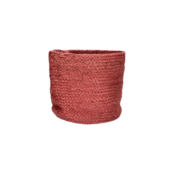 Pomax MAMBO - Set/3 Manden - Jute - DIA 22/27/32 X H 22/27/32 Cm - Rood