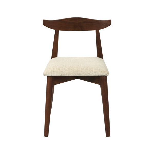 Pomax MANDELA - Stoel - Acacia Hout / Linnen - L 46 5 X W 53 5 X H 74 Cm - Bruin