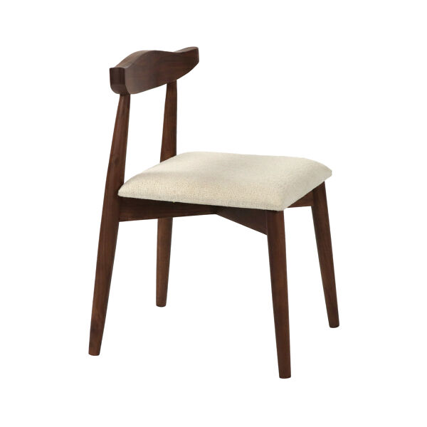 Pomax MANDELA - Stoel - Acacia Hout / Linnen - L 46 5 X W 53 5 X H 74 Cm - Bruin