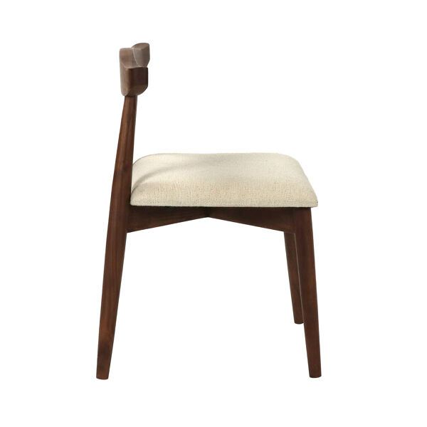 Pomax MANDELA - Stoel - Acacia Hout / Linnen - L 46 5 X W 53 5 X H 74 Cm - Bruin