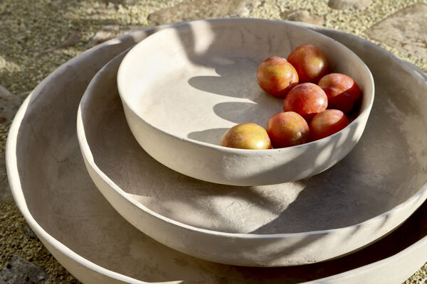 Pomax MARICARO - Schotel - Papier Mâché - DIA 40 X H 10 Cm - Wit