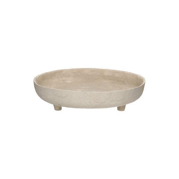 pomax MARICARO - schotel - papier mâché - DIA 40 x H 10 cm - wit