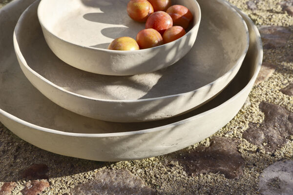 Pomax MARICARO - Schotel - Papier Mâché - DIA 50 X H 12 Cm - Wit