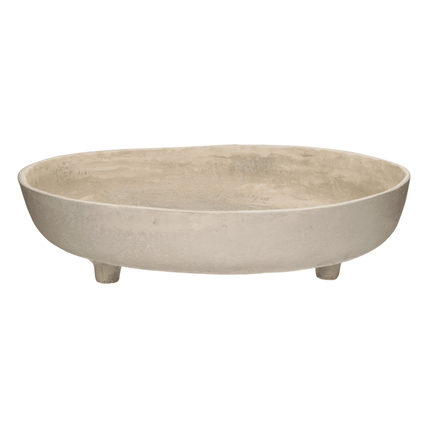 pomax MARICARO - schotel - papier mâché - DIA 50 x H 12 cm - wit