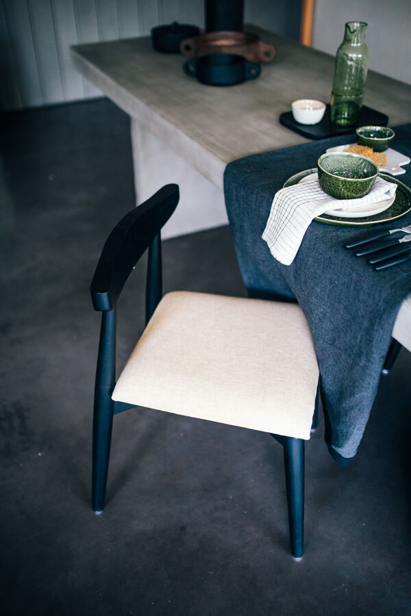 Pomax MARIKANA - Tafelkleed - Linnen - L 300 X W 170 Cm - Zwart