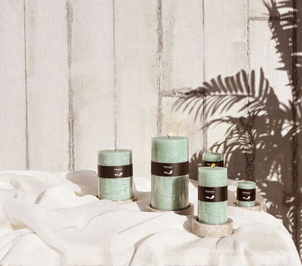 Pomax MARMAR - Kandelaar - Marmer - DIA 7 7 X H 3 Cm - Licht Grijs