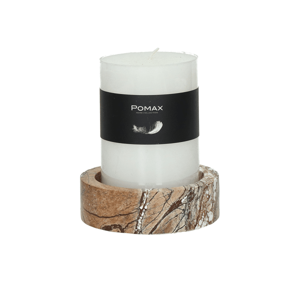 Pomax MARMAR - Kandelaar - Marmer - DIA 9 8 X H 3 Cm - Roze