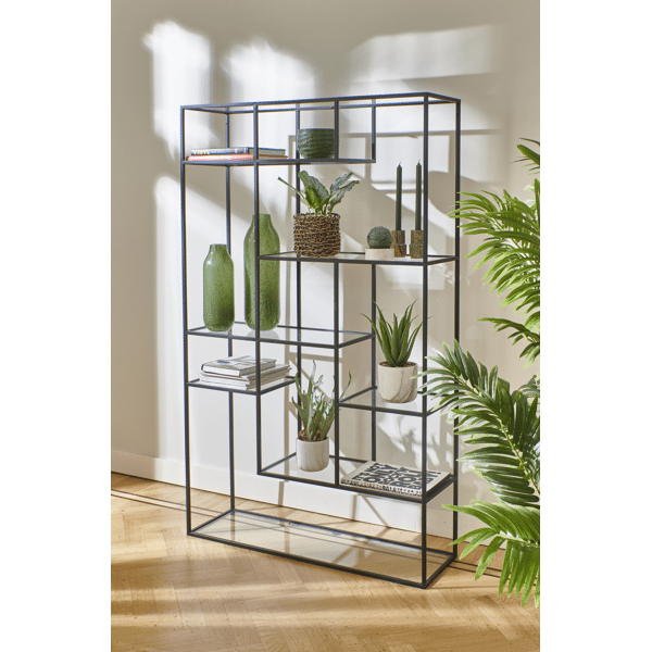 Pomax MARMURA - Kunstplant In Pot - Kunststof / Cement - DIA 12 X H 22 5 Cm - Groen