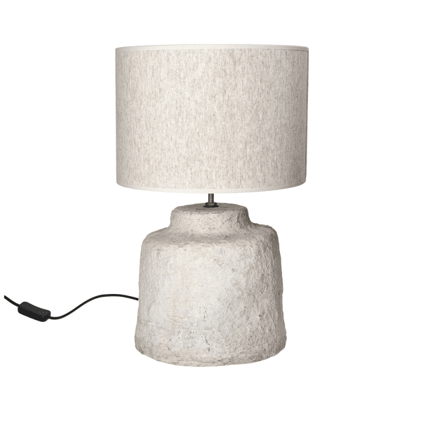 Pomax MEDEA - Lampvoet - Papier Mâché - DIA 25 X H 32 - Gebroken Wit