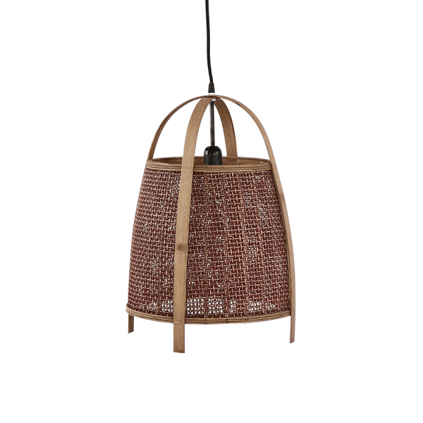pomax MINOS - hanglamp - bamboe - DIA 33 5 x H 48 5 cm - roest