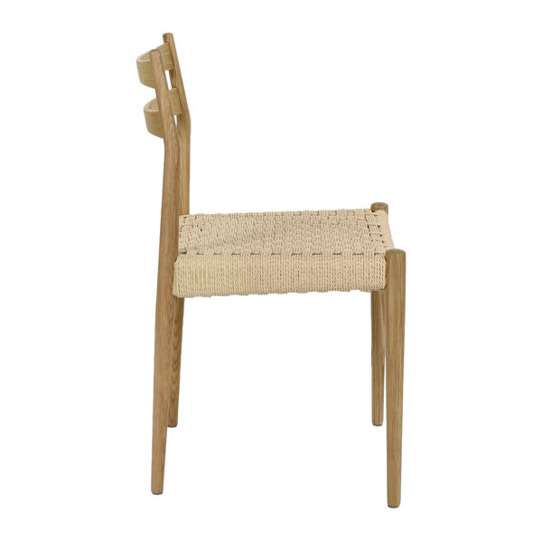 Pomax MINOU - Stoel - Essenhout / Papier - L 51 5 X W 51 5 X H 80 Cm - Naturel