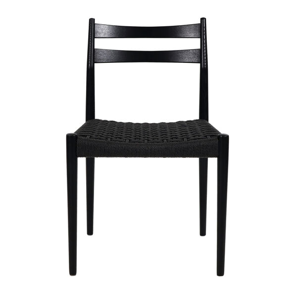 Pomax MINOU - Stoel - Essenhout / Papier - L 51 5 X W 51 5 X H 80 Cm - Zwart