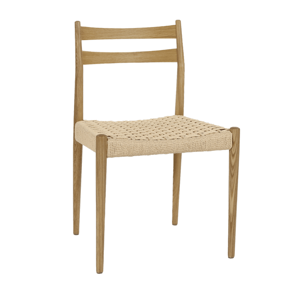 pomax MINOU - stoel - essenhout / papier - L 51 5 x W 51 5 x H 80 cm - naturel