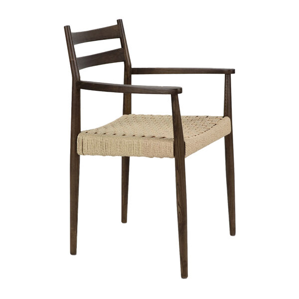 Pomax MINOU - Stoel - Essenhout / Papier - L 51 5 X W 57 X H 80 Cm - Walnoot