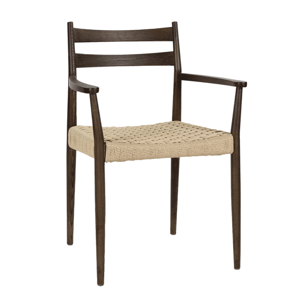 pomax MINOU - stoel - essenhout / papier - L 51 5 x W 57 x H 80 cm - walnoot