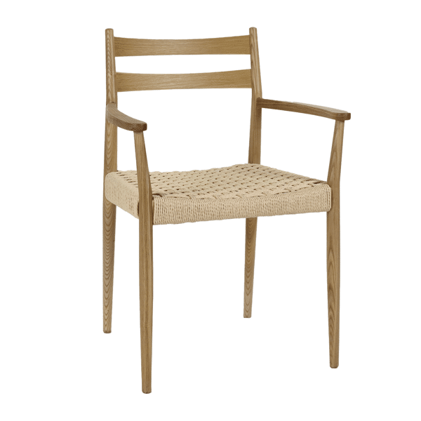 pomax MINOU - stoel - essenhout / papier - L 51 5 x W 57 x H 80 cm - naturel