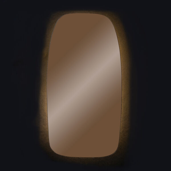 Pomax MIRACLE - Spiegel Met Led Verlichting - Spiegel / Mdf - L 70 X W 35 Cm - Smoke